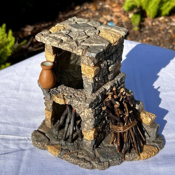 Retired 1998 Fontanini Lighted Fireplace 94802 Village Heirloom Nativity40 - Picture 6 of 15